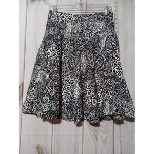 Lauren Ralph Lauren Skirt Womens 4 Floral Pleated Pockets Boho Midi Flare Summer